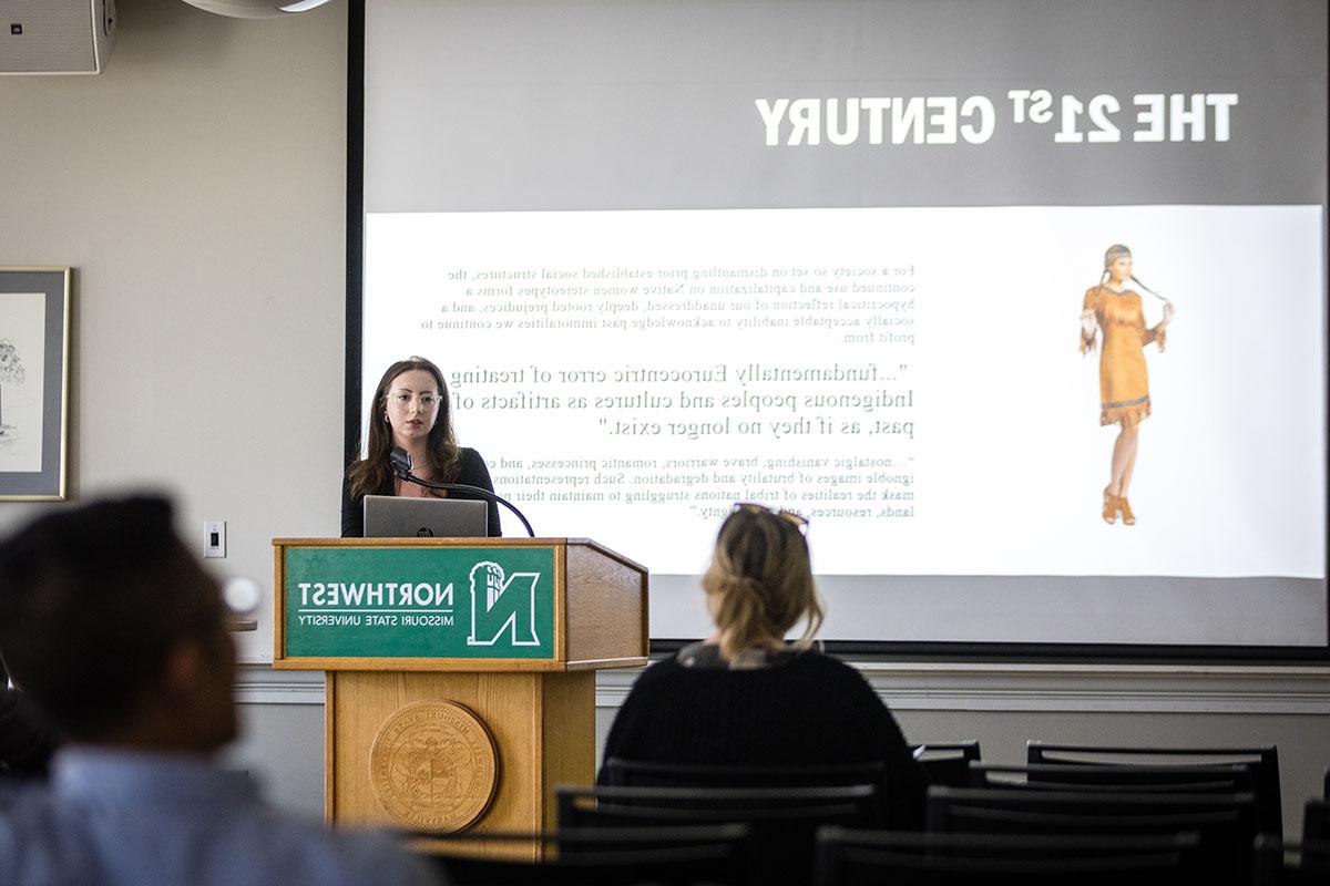 Students present creative writing, original research, analytical papers and speeches during the Celebration of Scholars. (Photo by Lauren Adams/Northwest Missouri State University)